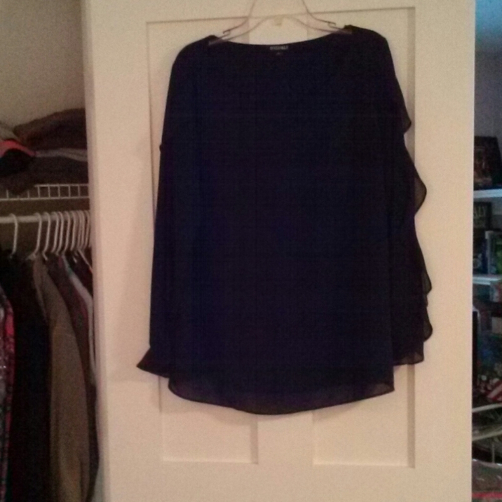 Long sleeved crepe blouse